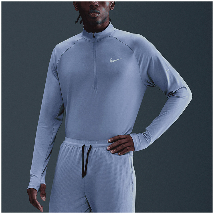 Hanorac pt bărbați Nike M NK DF STRIDE HZ MIDLAYER S Albastru deschis photo 3